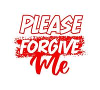 Wall Stickers Paster Paper Please Forgive me Inspirational Short Sentences 65.6x80.6cm Equipped with Transfer Film kit Red