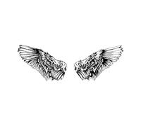 Wall Stickers Paster Paper Realistic Angel Wings Cartoon Hand Drawn a Pair of Falcon Wings 42x121.1cm Multiple Size Options Black