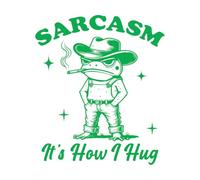 Wall Stickers Paster Paper Sarcasm it How i Hug Frog Hilarious Typography Funny Animal Vintage Frog 42x48.7cm Glass Stickers Green