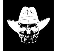 Wall Stickers Paster Paper Skull Cowboy Hat Texas Dead 34x39.1cm Can Modify and add Information White