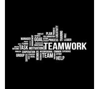 Wall Stickers Paster Paper Teamwork Motivation Team Work Business Office Space 50.4x104.1cm Removable Without Leaving Glue White