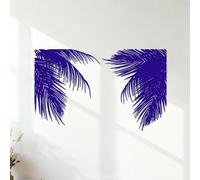 Wall Stickers Paster Paper Tropical Palm Tree Leaves Branches Palm Fronds Summer Beach Forest Landscape 54.6x87.8cm Multi Color Selection DarkBlue