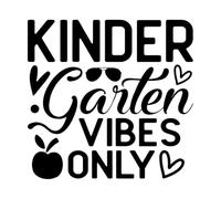 Wall Stickers Paster Paper Unique Baby Boys Kindergarten Vibes only Back to 54.6x56.8cm Equipped with Transfer Film kit Black