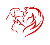 Wall Stickers Paster Paper Veterinary Science Cat Dog Horse Love Pets 68x79.3cm Window Decals Red