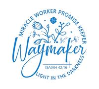 Wall Stickers Paster Paper Waymaker Miracle Worker Promise Keeper My 42x44.2cm Do not Damage The Wall Surface Blue