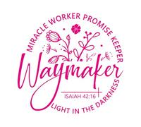 Wall Stickers Paster Paper Waymaker Miracle Worker Promise Keeper My 67.2x70.7cm Removable Without Leaving Glue Rosered