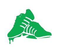 Wall Stickers Paster Paper Youth Shoes Sports Sneakers 34x43cm Do not Damage The Wall Surface Green