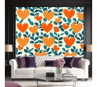 Wall Stickers Simple Style Wallpaper Heart-Shaped Leaves Wall Murals Photo Wallpaper Bedroom Living Rooms Decoration Poster 450 x 280 cm (W x H)
