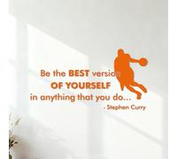 Wall Stickers Stephen Curry is The Best Basketball Player 34x64.5cm Wall beautification Orange