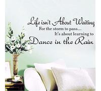 Wall Stickers Text Life is Not About Waiting for Wall Stickers Quotes Dancing in The Rain Wall Decals Words Simple 17Oct.11 58 * 25Cm