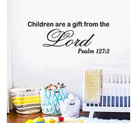 Wall Stickers, Wall Stickers for Kids, Non-Printing, Girls Boys Kids Baby Quotes Islamic Bible Verse God Christian Scripture Religious Home Vinyl Art Decor, Children Area Gift from The Lord 32"X12.5"