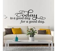 Wall Stickers, Wall Stickers Living Room, (Easy to Install), for Bedroom Nursery, Wall Decor Decals Inspirational Quotes Home Vinyl Art Family Decor Words, Today is A Good Day for A Good Day 23"X9"