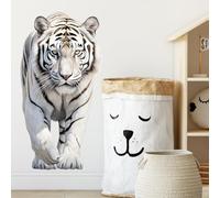 Wall Stickers White Tiger Wall Art Stickers Removable Self-Adhesive Stick On Wall Art for Bedrooms Living Rooms,Kids Wall Stickers for Girls and Boys,Wall Decals Tv Background Wall Art Decor