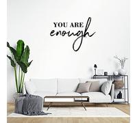 Wall Stickers You are Enough Nspired Motivated Positive Focused Wall Art Vinyl Wall Decal Inspirational Stickers for Living Bedroom Home Decorations 22 inch