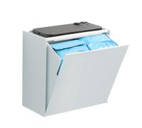 Wall Storage Box - Square Canister Holder No Drilling Storage Box for Kitchen Cabinet Doors, Wardrobe Shelf, Bathroom Holder for Bathrooms, Kitchens, Bedrooms, Children's Rooms, Where, gray, Siehe