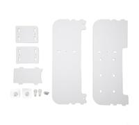 Wall storage rack with punchfree mounting for TV set top box, router, and DVD player, washable wood plastic composite material with rounded safe edges (50cm)