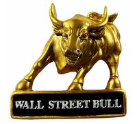 Wall Street Bull Manhattan USA Refrigerator Magnet Travel Souvenir Fridge 3D Decoration Magnetic Sticker Craft