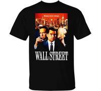 Wall Street, Movie, Charlie Sheen, Oliver Stone, Money, Gordon Gekko, T-Shirt, Black