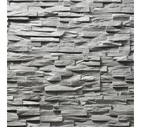Wall!Supply Sample Wallsupply Ultralight Benevento Splitface Stone 3D Media Wall Panels Tiles Eps, Grey