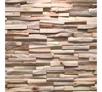 Wall!Supply Sample Wallsupply Ultrawood Benevento Solid Teak Wood Panels, Wall Cladding 3D Interlocking Tiles