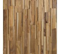 Wall!Supply Sample Wallsupply Ultrawood Firenze Xl Solid Teak Wood Panels, Internal External Wall Cladding 3D Interlocking Tiles