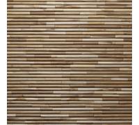 Wall!Supply Sample Wallsupply Ultrawood Reeded Round Reclaimed Solid Teak Wood Panels, Wall Cladding 3D Interlocking Tiles