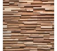 Wall!Supply Sample Wallsupply Ultrawood Toscani Solid Teak Wood Panels, Wall Cladding 3D Interlocking Tiles