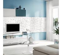 Wall!Supply Wallsupply Ultralight Benevento Stone 3D Media Wall Panels Tiles Eps, 30Pcs 3.15M² White Stone