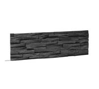 Wall!Supply Wallsupply Ultralight Benevento Stone 3D Media Wall Panels Tiles Eps, 6Pcs 0.6M² Black Stone