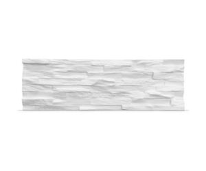 Wall!Supply Wallsupply Ultralight Benevento Stone 3D Media Wall Panels Tiles Eps, 6Pcs 0.6M² White