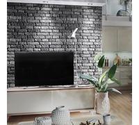 Wall!Supply Wallsupply Ultralight Loft Anthracite Brick Effect Hd Printed 3D Wall Panels Eps, 4Pcs 2.4M²