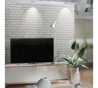 Wall!Supply Wallsupply Ultralight Loft White Brick Effect Hd Printed 3D Wall Panels Eps, 4Pcs 2.4M²