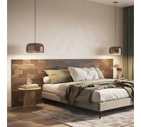 Wall!Supply Wallsupply Ultrawood Big Square Recycled Solid Teak Wood Panels, Wall Cladding 3D Interlocking Tiles, 10Pcs 0.9M²