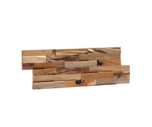 Wall!Supply Wallsupply Ultrawood Bologna Solid Teak Wood Panels, Wall Cladding 3D Interlocking Tiles, 1Pcs 0.09M²