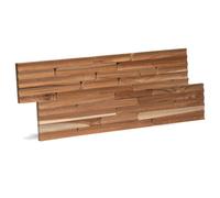 Wall!Supply Wallsupply Ultrawood Concave Reeded Fluted Reclaimed Solid Teak Wood Panels, Wall Cladding 3D Interlocking Tile, Single Piece