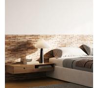 Wall!Supply Wallsupply Ultrawood Concave Reeded Fluted Reclaimed Solid Teak Wood Panels, Wall Cladding 3D Interlocking Tiles, 10Pcs 1M²