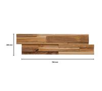 Wall!Supply Wallsupply Ultrawood Firenze Xl Solid Teak Wood Panels, Internal External Wall Cladding 3D Interlocking Tiles, 1Pcs 0.09M²