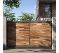 Wall!Supply Wallsupply Ultrawood Firenze Xl Solid Teak Wood Panels, Internal External Wall Cladding 3D Interlocking Tiles, 10Pcs 1.4M²