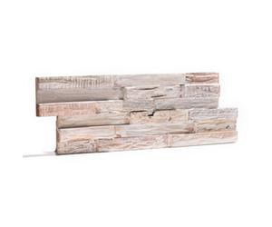 Wall!Supply Wallsupply Ultrawood White Wash Recycled Solid Teak Wood Panels, Wall Cladding 3D Interlocking Tiles, 1Pcs 0.09M²