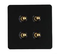 Wall Switch, 86x86mm Stainless Steel Artistic Design Fireproof Multi-Layer Electroplating Tin-Phosphor Bronze Components Quick Heat Dissipation For Home Office Hotel Factory Lighting Control (4 Gang)