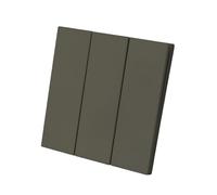 Wall Switch Flush-Mounted Switch 3-Way On-Switch Frameless Flat Design Grey ABS 10A 250V - For Home and Office WESA