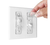 Wall Switch Guard, ILIVABLE Child Proof Light Switch Plate Covers Protects Your Lights from Being Accidentally Turned On or Off by Children and Adults (Clear, 4 Pack)