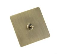 Wall Switch Panel 86 Type, Green Bronze Stainless Steel 1-4 Gang 1/2 Way for toggle for Light Control Plate Metal Vintage Industrial Decor(1 Gang)