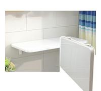 Wall Table Folding Dining Tables Laundry Folding Table with Bracket Drilling Installat Load bearing Big Width:30 40cm Length:60 120cm 100×40cm White