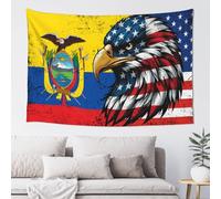 Wall Tapestries America And Ecuador Ecuadorian Ecuadorean Eagle Flag Garden Tapestry Lightweight Tapestry Bedroom Aesthetic Wall Hangingfor Living Gift Room S