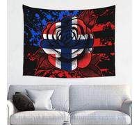 Wall Tapestries America Flag Norway Norwegians Flag Roses Tapestries Aesthetic Art Poster Lightweight Wall Hanging For Gift Dorm Home Decor S