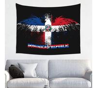 Wall Tapestries Dominican Republic Flag Eagle Shape Tapestry Anti-Fading Wall Hanging Décor Garden Tapestry For Dorm Living Room M