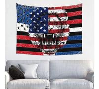 Wall Tapestries Dominican Republic Flag State Flag America Flag Lion Head King Wall Hanging Anti-Fading Tapestry Lightweight Garden Tapestry For Living Home Decor Dorm L