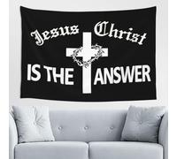 Wall Tapestries Jesus Christ Is The Answer Art Poster Aesthetic Tapestry Décor Garden Tapestry For Room Home Decor Gift S
