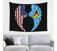 Wall Tapestries Saint Lucia Lucian Flag America Flag Angel Wing Tapestry Aesthetic Tapestries Bedroom Aesthetic Wall Hanging For Gift Dorm Room S
